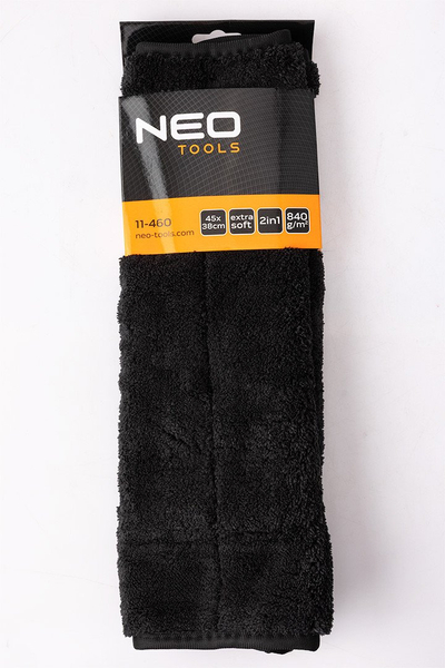 Peshqir për tharrjen e makinës NEO Tools 11-460, coral fleece, mikrofibër, gri