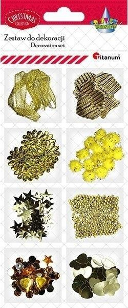 Set kreativ Titanum Cardmaking Set Gold, 8 lloje materiali, ngjyrë e artë