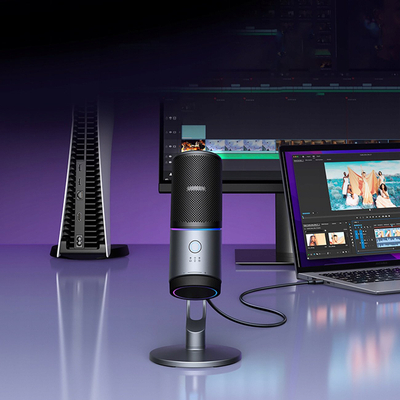 Mikrofon kondensator UGREEN, USB, 24bit 96kHz, RGB, për kompjuter