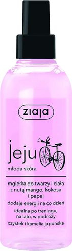 Spray për fytyrë dhe trup Ziaja Jeju Pink, mjegull freskuese, 200ml