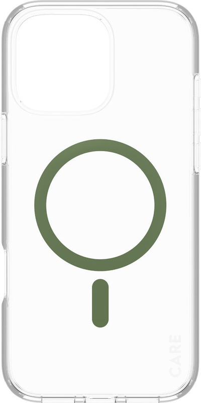 Këllëf PanzerGlass 0 CARE Flagship, për iPhone 16 Pro Max, MagSafe, jeshile transparente