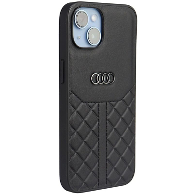 Kapak telefoni Audi Genuine Leather, për iPhone 14 6.1", lëkurë origjinale, i zezë