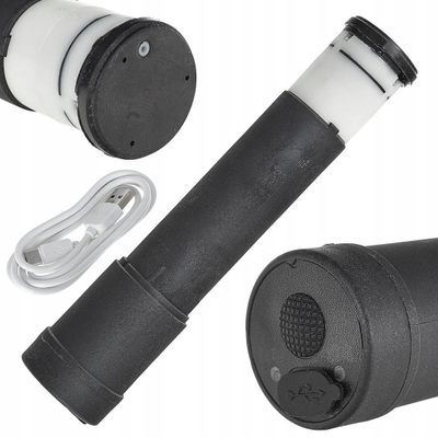 Pompë uji portabël me USB, me bateri që karikohet, plastike, e zezë