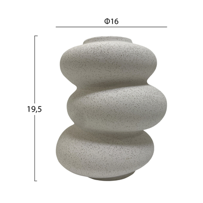 Dekor tavoline qeramike Rook Φ14x19Hcm (HM4628.01), bardhë
