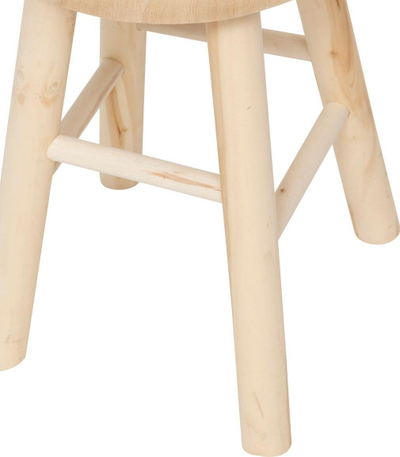 Stol dekorativ Nyar Paulownia, D28cm, 41cm, beige