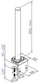 Mbajtëse tavoline Lindy Desk Mounting Bracket 40692, 450mm, tub 570mm, argjendtë