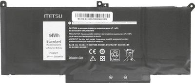 Bateri laptopi Mitsu F3YGT për Dell Latitude 7390 7490, 5800mAh, 44Wh, e zezë