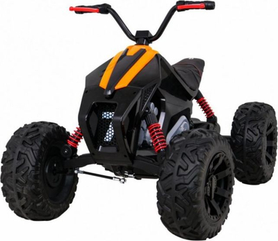 ATV elektrik për kalamaj Lucky Seven Black, 12V, dy motorra, i zi