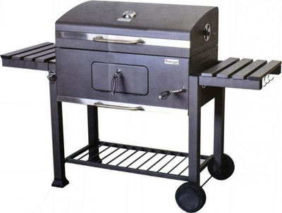Grill kopshti me qymyr Master Grill & Party MG929, 82x46 cm, kapak me termometër, i zi