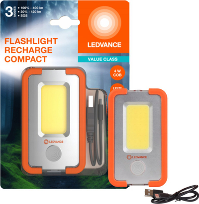 Elektrik dore Ledvance Flashlight Recharge Compact, 4W, 3000mAh, portokalli