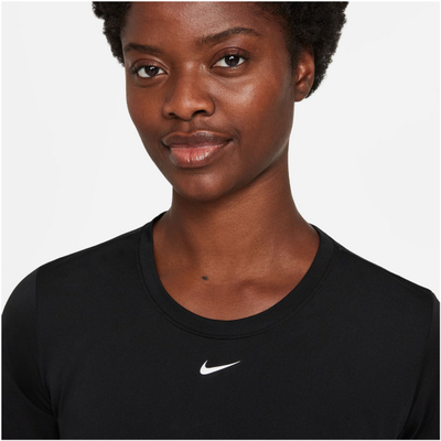 Bluzë sportive Nike Dri Fit One Standard Fit për femra, poliestër, e zezë
