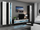 Komodë TV Cama Meble Vigo New, 140 cm, me shkëlqim, e bardhë e zezë