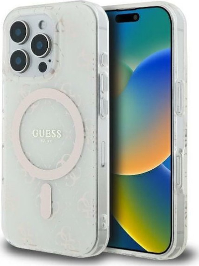 Mbulesë telefoni Guess GUHMP16LH4DTEH, për iPhone 16 Pro 6.3", MagSafe, e bardhë