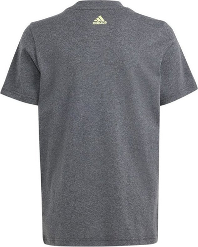 Bluzë sportive për kalamaj adidas Big Logo Tee Jr IJ6262, pambuk, gri e errët