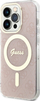 Kapakun iPhone Guess IML 4G MagSafe për iPhone 15 Pro Max, magnetik, rozë