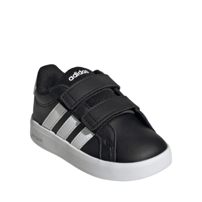 Бебешки патики Adidas Grand Court 3.0, EVA ѓон, затворање со леплива лента, црни