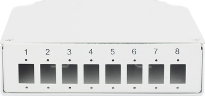 Kuti shpërndarëse optike Digitus Assmann DIN Rail Splice Box, për 8 lidhës LC DX, gri