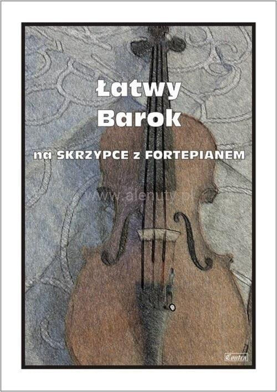 Музичка книга Лесен барок за виолина со пијано, виолина и пијано, барокен репертоар, лесно ниво