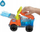 Set loje Hot Wheels Monster Trucks 5 Alarm Rescue, Color Shifters, me 1 monster truck dhe 2 makina, shumëngjyrësh