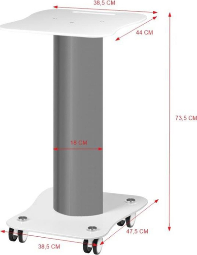 Tavolinë kozmetike Activeshop Cosmetic Table for Device 003, me ndarje për organizim, trup i fortë, e bardhë