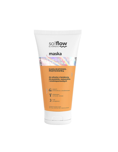 Mask për flokë kaçurrela dhe të thata So!Flow Orange & Cardamom, 200ml