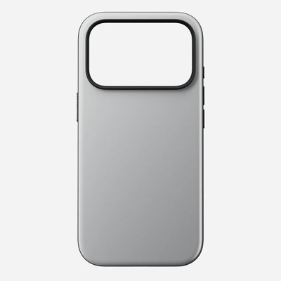Mbështjellës telefoni Nomad Modern Case për iPhone 17 Pro Max, bumper mbrojtës, butona metalikë, gri Lunar