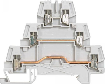 Bllok terminali Legrand Viking 037151, 3 nivele, 2.5mm², gri