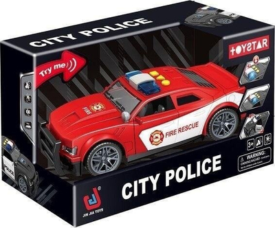 Makine lodër policie ICOM, 23cm, me drita e zëra, e kuqe