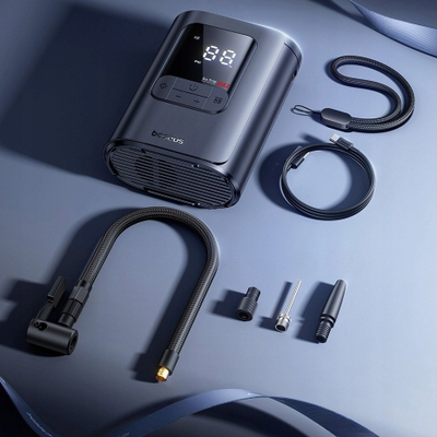 Kompresor veture Baseus GoTrip VA1, wireless, 150 PSI 7500 mAh, gri e errët