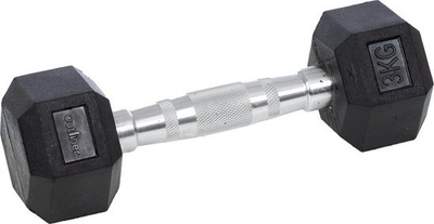 Hantel Outliner YLDB35, 3 kg, e veshme me gome, e zezë