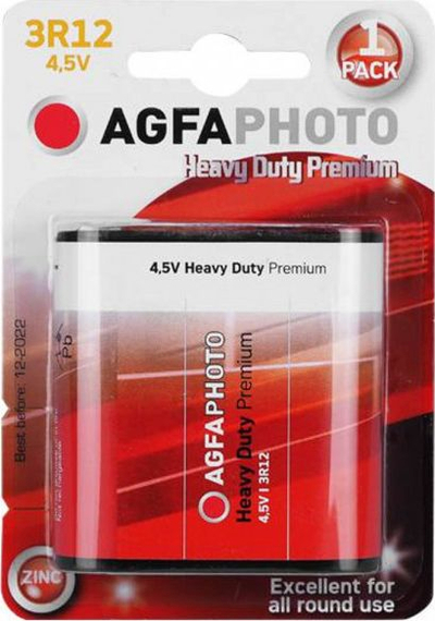 Bateri AGFAPHOTO 3R12 Heavy Duty Premium, 4.5V, zink, 1 copë