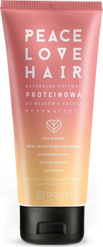 Balsam për flokët Barwa Peace Love Hair, me proteina natyrale, për çdo lloj flore, 180 ml