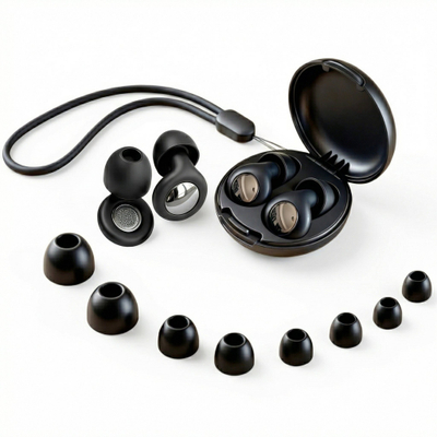 Tapeta veshësh Tech-Protect QuietFit, reduktim zhurme 40dB, silikon, të zeza