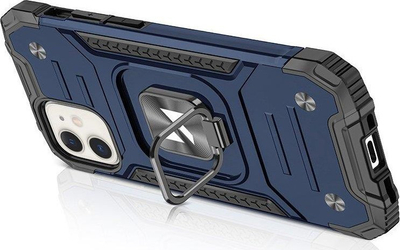 Futrollë telefoni Wozinsky Ring Armor për iPhone 14 Plus, me unazë, blu