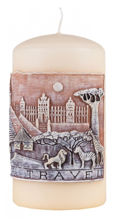 Qiri shtyllë DONAU HOME Africa Travel, 80x150mm, krem