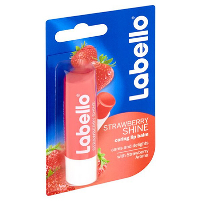 Balsam buzësh Labello Strawberry Shine, luleshtrydhe, 4.8 g, i kuq