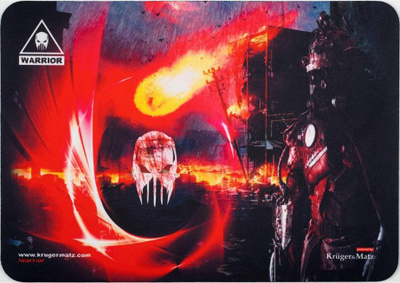 Mousepad Kruger&amp;Matz Warrior KM0767, multispandex, bazë gome kundra rrëshqitjes, i zi