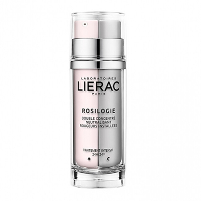Koncentrat i dyfishtë për lëkurë Lierac Rosilogie, 2 x 15 ml