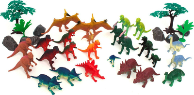 Set lodrash Adventure Force Dino Bucket, 40 copë, dinosaurë plastikë, shumëngjyrësh