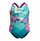 Kостим за капење за девојчиња Infant Girls Learn to Swim Printed Crossback, еластичен, отпорен на хлор, зелен