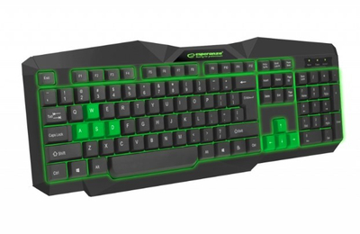 Tastierë Gaming Esperanza EGK201G, USB, e gjelbër / e zezë