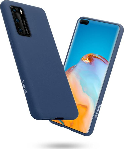 Mbulesë telefoni Crong Color Cover për Huawei P40, silikoni, blu