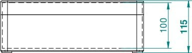 Kuti industriale sipërfaqësore Zamel 2723-00, 313x253x115mm, IP65, gri