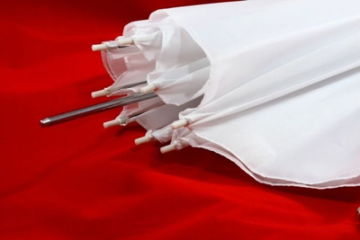 Çadër difuzer reflektuese Massa SB4456, 110 cm, 2n1, e bardhë argjendi