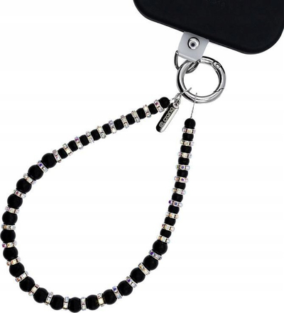 Varëse telefoni Crong Midnight Beads, universale, me rruza zbukurimi, e zezë