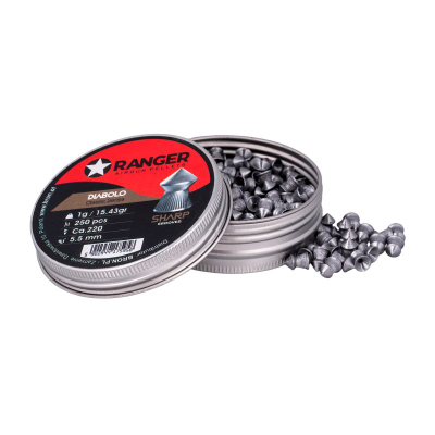 Fishekë ajri Ranger Diabolo Classic Sharp, 5.5 mm, 1 g, 250 copë