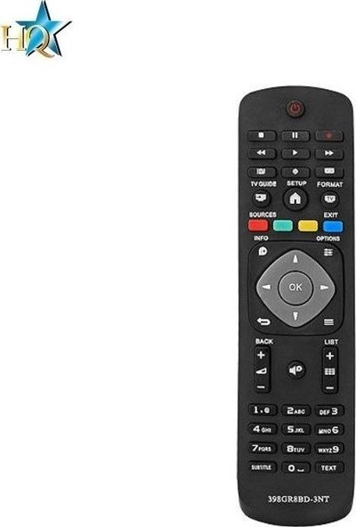Telekomandë universale Lasmex LXP0398 PHILIPS 398GR8BD, për TV Philips, me funksione bazë, e zezë