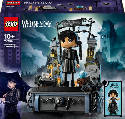 Lodra ndërtimi LEGO Wednesday Addams Figure 76780, figurë pozicionuese, me aksesorë, shumëngjyrëshe