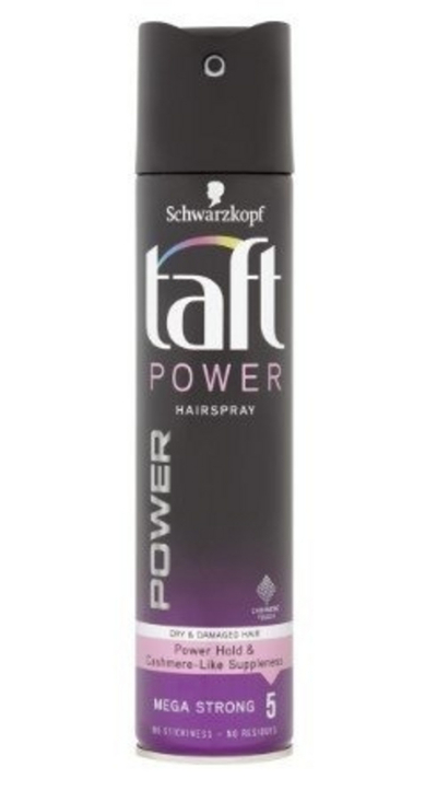 Sprej për fiksim flokësh Taft Mega Strong 5 Cashmere, 250 ml
