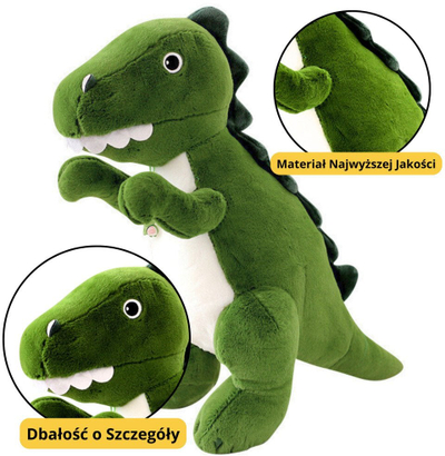 Lodër pelushi dinosaur Plush Cuddly, 27cm, i gjelbër